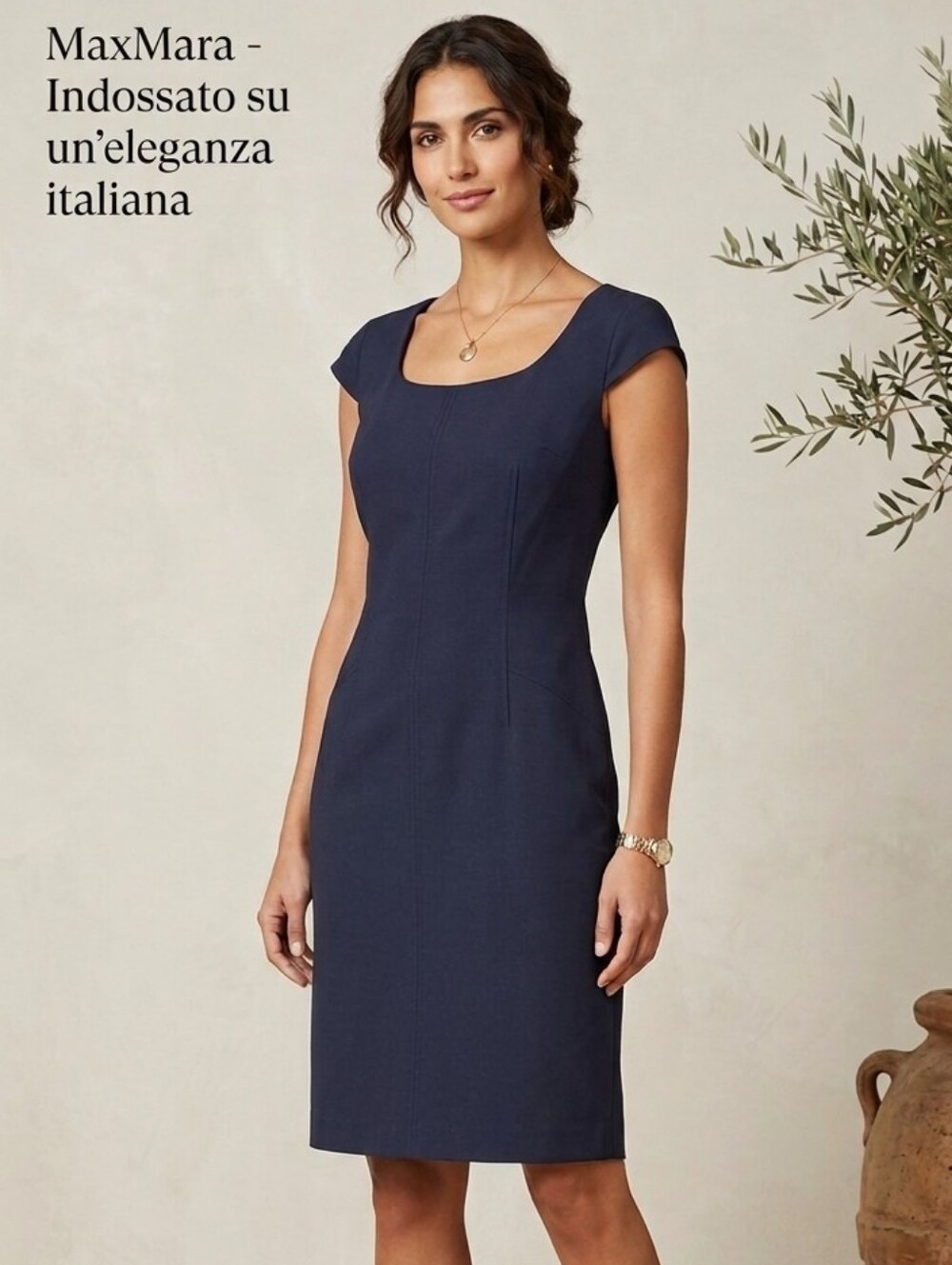 Maxmara Classic Navy Sheath Dress 10